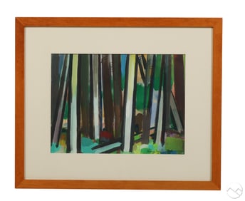 Henry Kallem 1912-1985 Abstract Landscape Painting