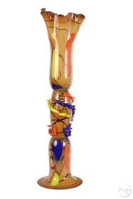 Vasile Loznianu b.1956 Studio Art Glass Floor Vase