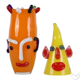 Mihai Topescu & Svoboda Karlov Art Glass 2pc LOT