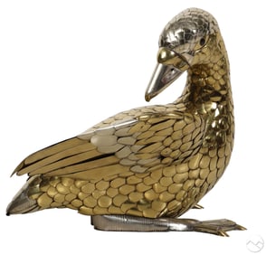 Bustamante Style Mix Metal Duck Sculpture SIGNED
