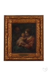 School of Parma 16C Style Holy Family Oil Painting