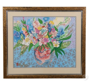 Marie Renfro b.1955 Bouquet of Flowers Painting