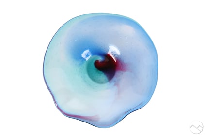 Steven R Nelson b.1956 Studio Art Glass Disc Bowl
