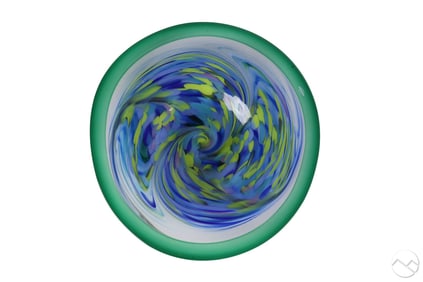 Steven Nelson b.1956 Studio Art Glass Disc Bowl
