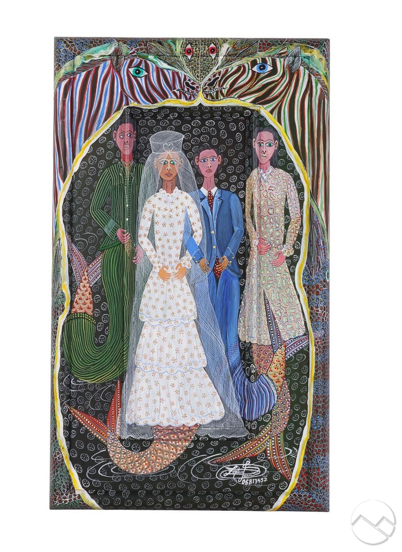Frantz Zephirin b.1968 Haitian Wedding Painting (1 of 6)