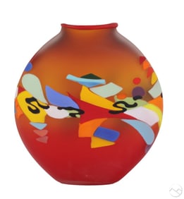 La Chasussee Phoenix Studio Art Glass Vase SIGNED