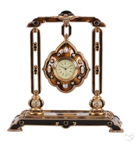 Jay Strongwater Harrison Hanging 7" Pendant Clock