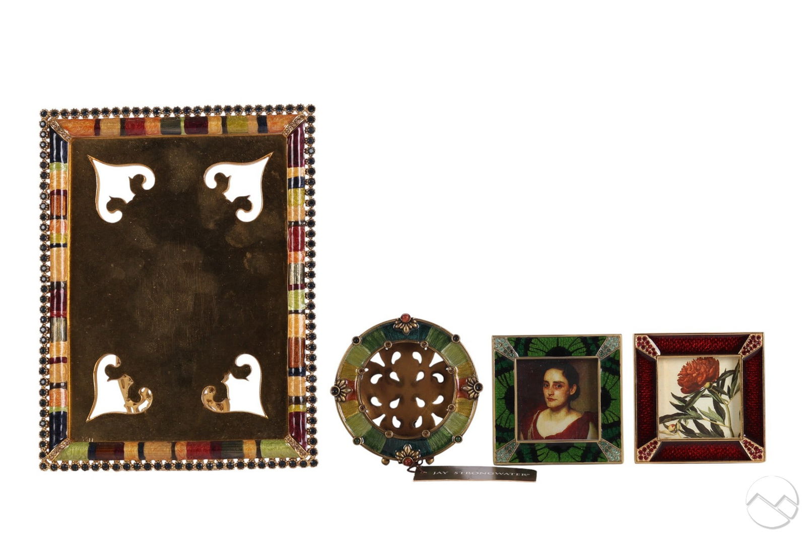 Jay Strongwater Enamel Crystal Photo Frames 4p LOT (1 of 8)