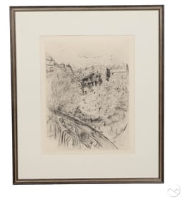Edouard Vuillard 1868-1940 Dry Point B&W Etching