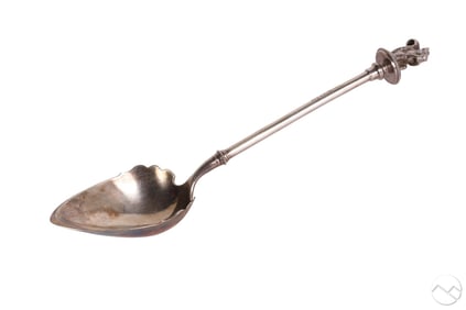 Starr & Marcus Antique Sterling Squirrel Spoon 11"