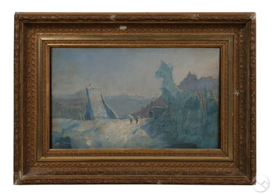 E T Coleman 1823-1892 Glacier Landscape Painting