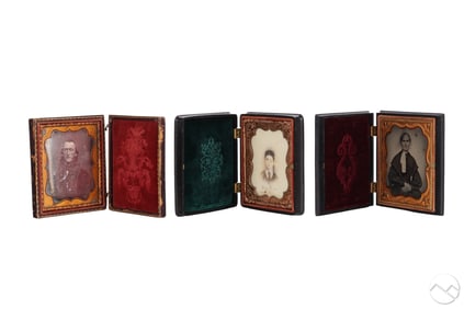 Ambrotype Tintype Antique Cased Portrait Photo LOT