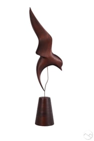 Gert Olsen b.1937 Abstract Bird Wooden Sculpture