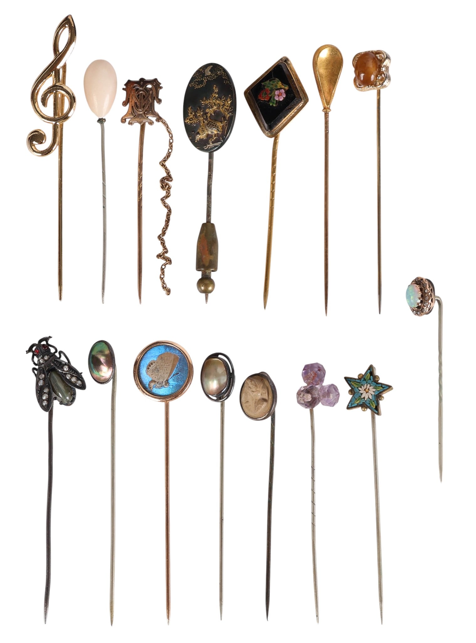 Antique Vintage Gold Gemstone Stickpin Collection (1 of 10)