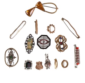 Victorian 1880s Scatter Brooch & Lingerie Pin LOT