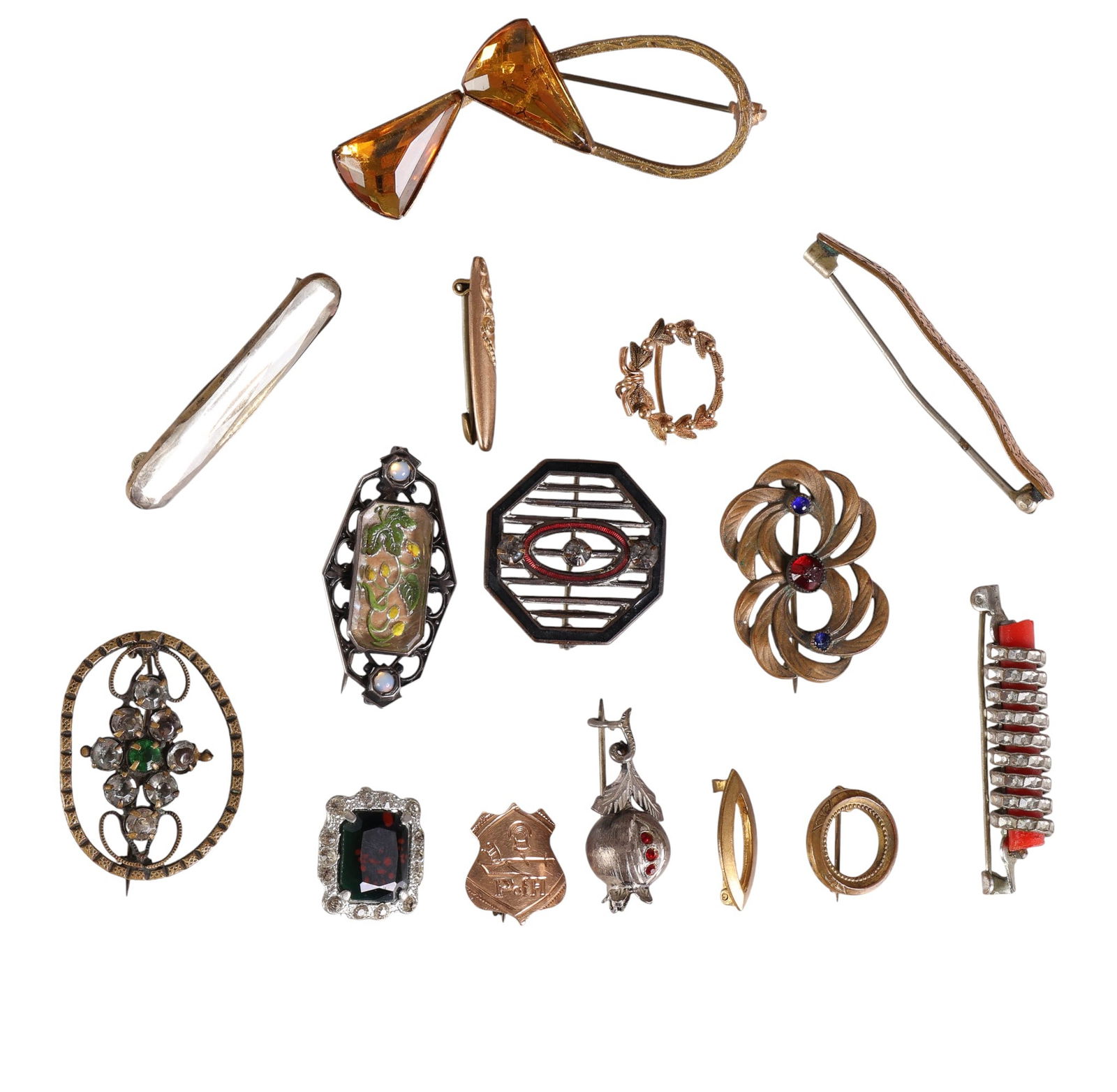 Victorian 1880s Scatter Brooch & Lingerie Pin LOT (1 of 9)