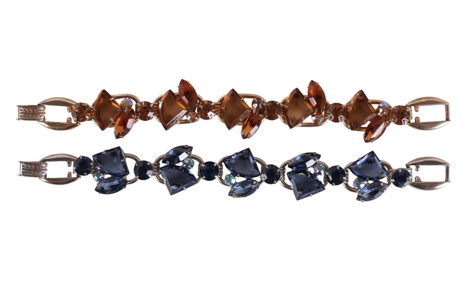 Juliana D&E Pair 1960s Crystal Five-Link Bracelets (1 of 7)