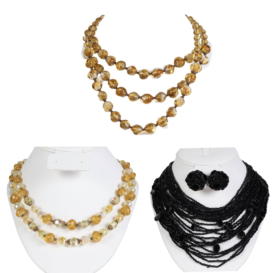 Designer Multi-Strand Beaded Necklaces & Earrings (1 of 14)