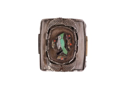 Native American J Quam 60s Sterling Cuff Bracelet