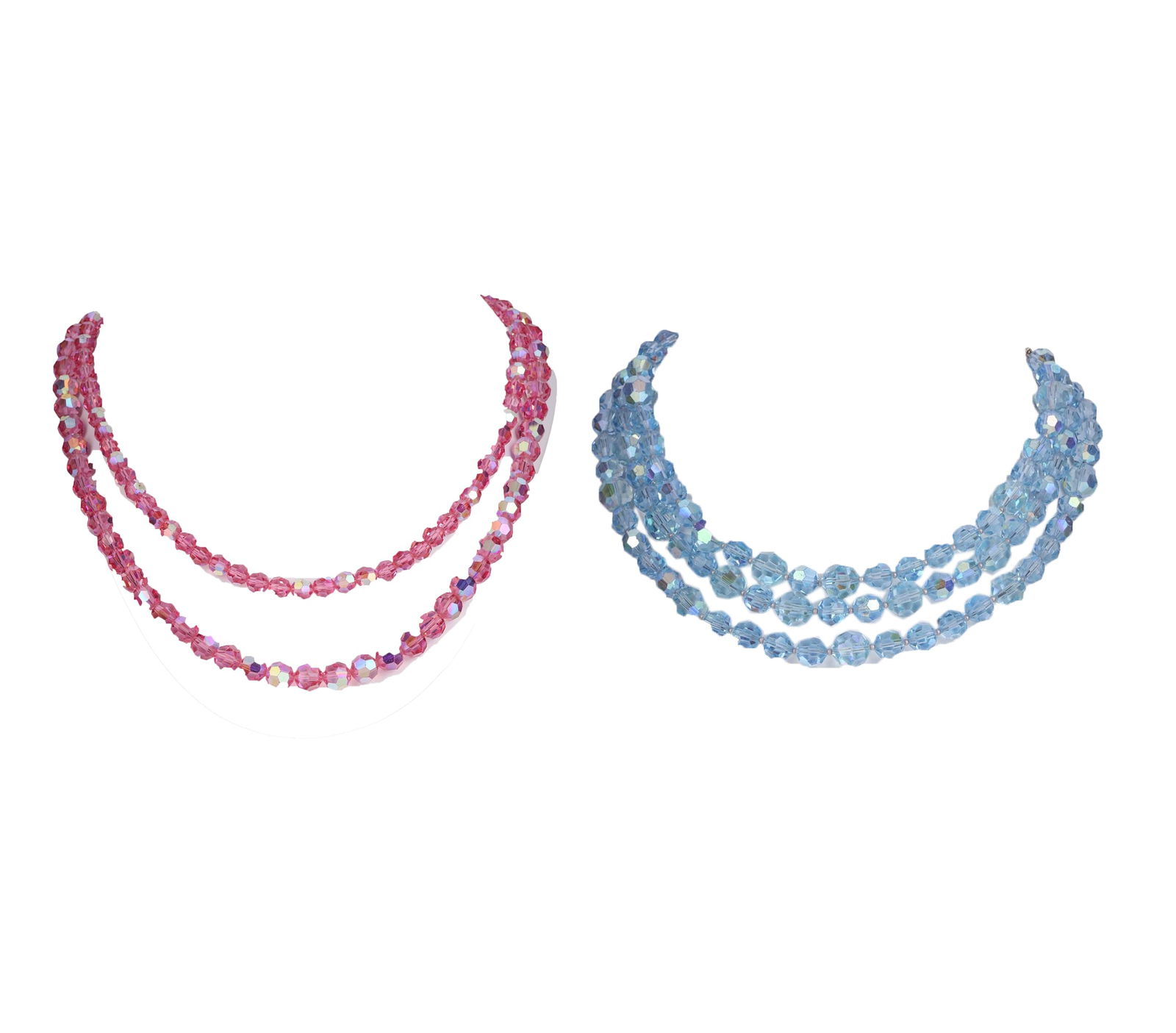 1960s Designer Multi-Strand Crystal Necklace LOT (1 of 11)