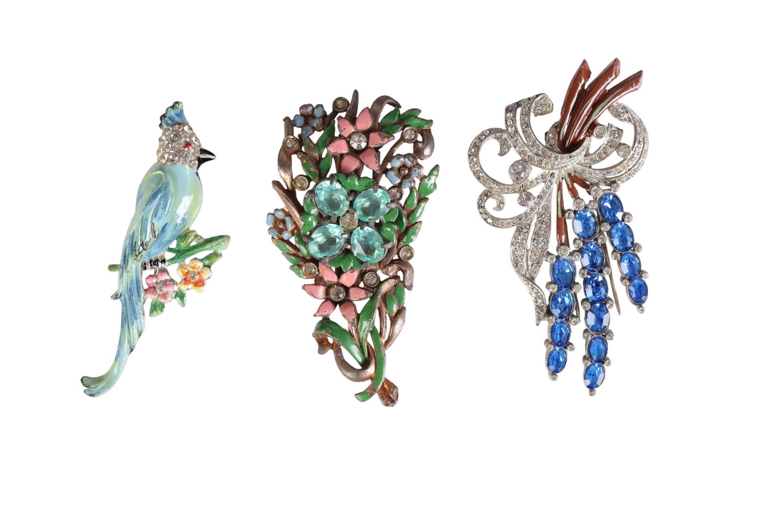 Art Deco Figural Fur Clip Brooches 1920s-30s LOT (1 of 9)