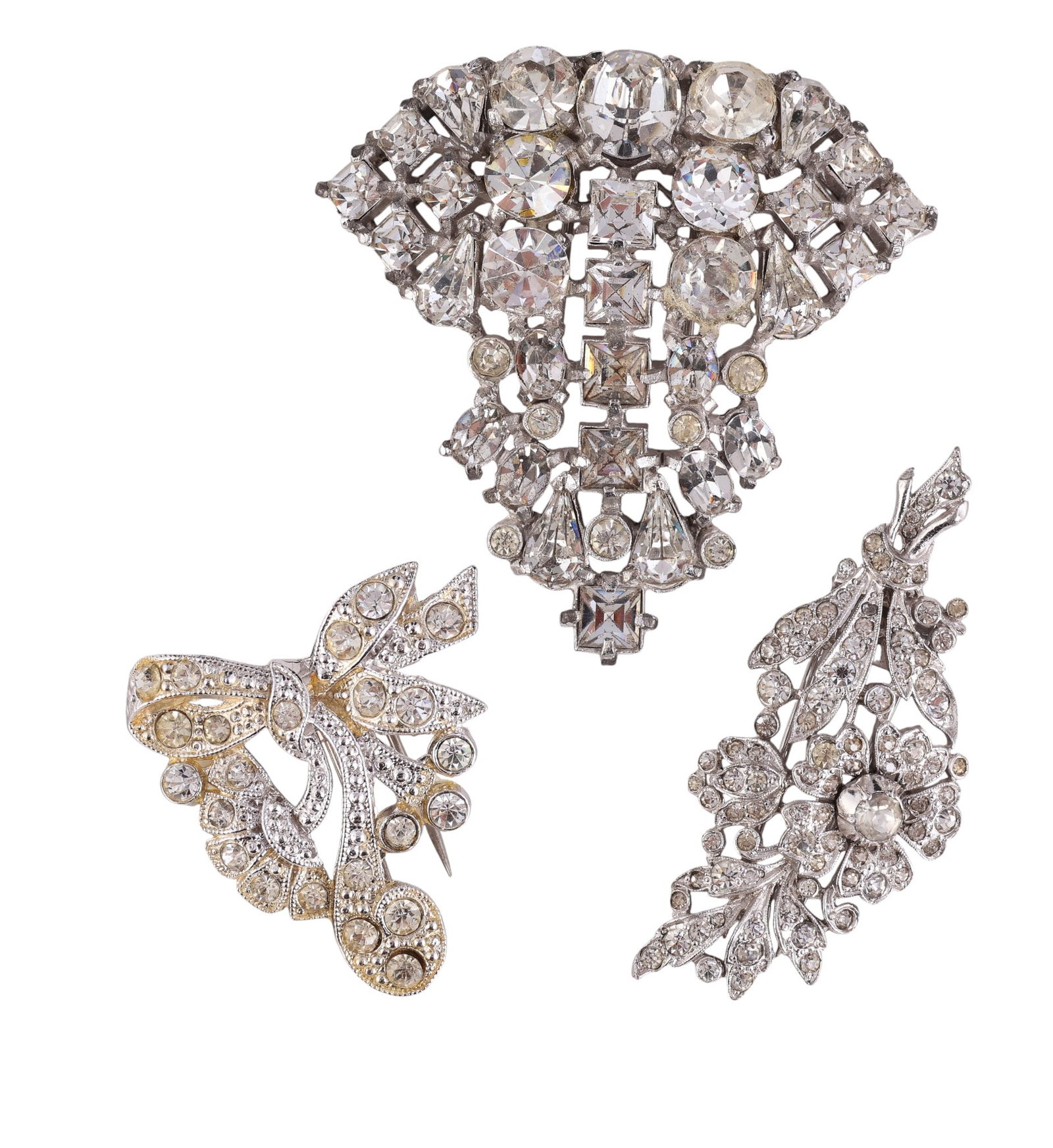 Designer Trifari Coro 1930-40s Fur Clip Brooch LOT (1 of 7)