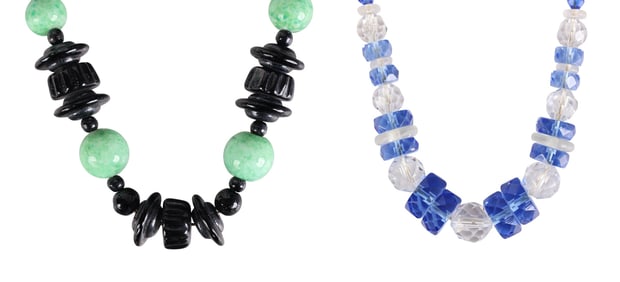 Art Deco 1920s Czech Art Glass & Crystal Necklaces