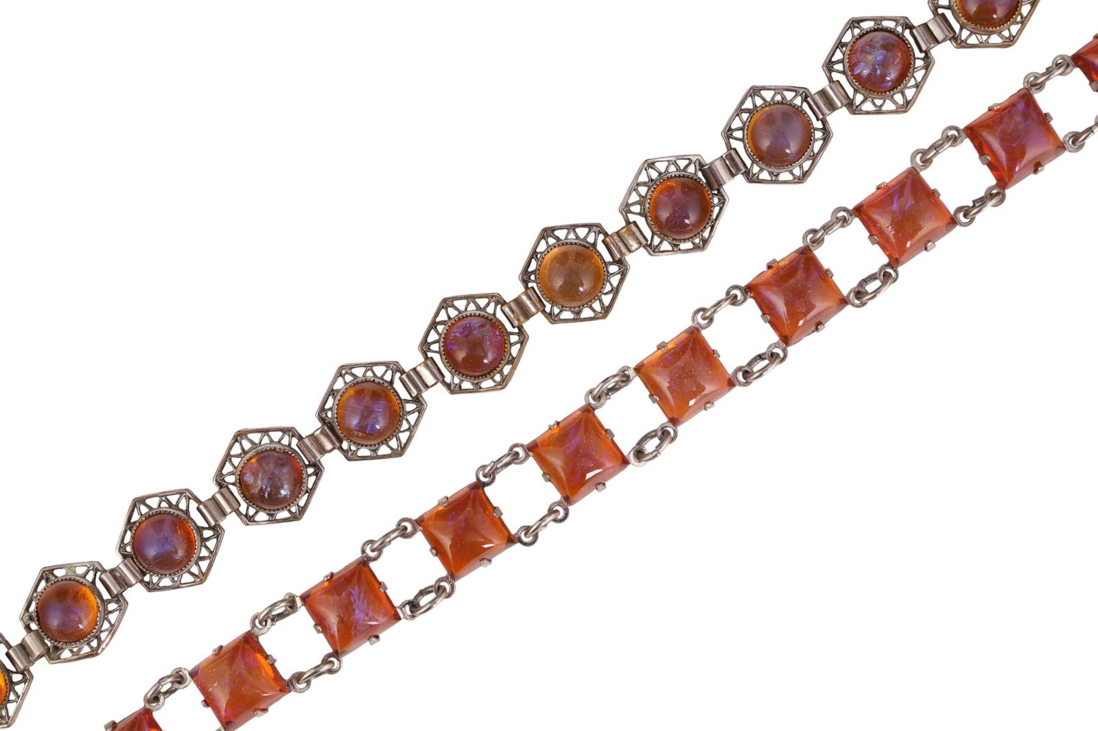 Edwardian c1910 Dragons Breath Art Glass Bracelets (1 of 9)