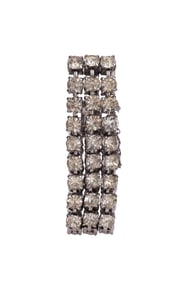 1940s Massive Crystal Rhinestone Link Bracelet VTG