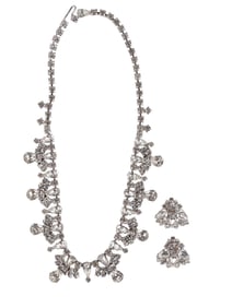 Vintage Designer 1950s Kramer Crystal Necklace SET