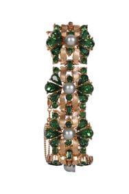 Trifari Alfred Philippe Emerald Crystal Bracelet