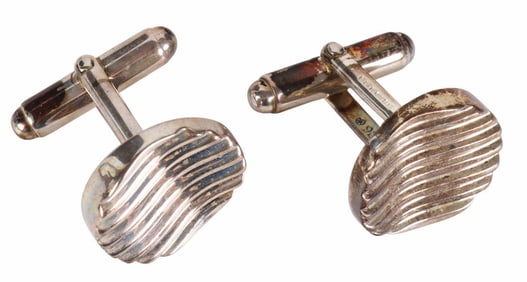 Vintage 90s Designer Tateossian Sterling Cufflinks