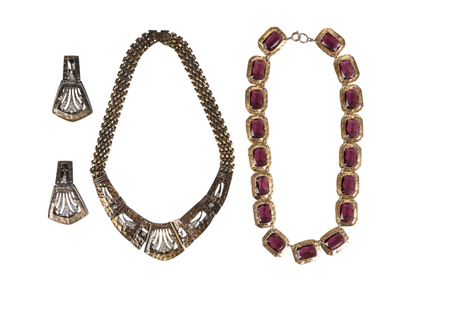 Vintage MCM Brutalist Necklaces and Earrings 1960s (1 of 10)