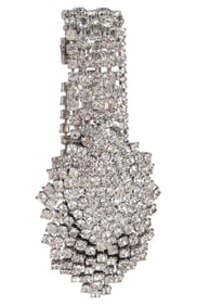 Vintage Weiss Rhodium Crystal Waterfall Bracelet