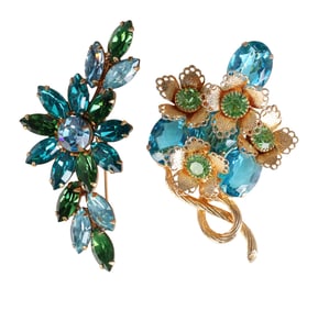 Lorraine Marsel Regency 1950s Floral Brooches LOT