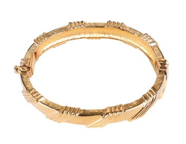 Joseph Mazer Vintage Gold Plated Bangle Bracelet