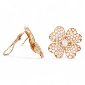 Van Cleef & Arpels 18k Gold COSMOS Diamond Earring