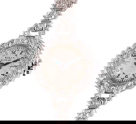 Rolex Ref 2950 Ladies 18K White Gold Diamond Watch: Rolex Art Deco-era ladies' wristwatch, reference 2950, crafted in solid 18 karat white gold. The round case measures approximately 15mm wide (excluding crown) and is set with a hand-applied diamond be