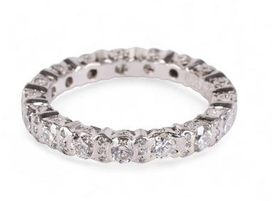 Platinum Tacori 2 CT TW Diamond Band Ring Size 6.5