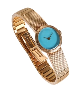 Dior La D De Dior 18k Gold Turquoise Face Watch