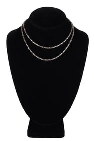 BULGARI 18k White Gold Passo Doppio 29" Necklace