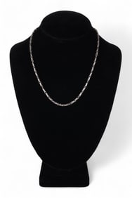BULGARI 18k White Gold Passo Doppio 18" Necklace