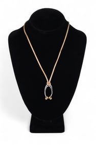 Aaron Basha 18k White Gold Diamond Charm Necklace