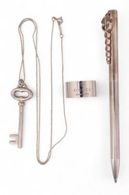 Tiffany & Co Gucci Sterling Silver Pen Ring Key