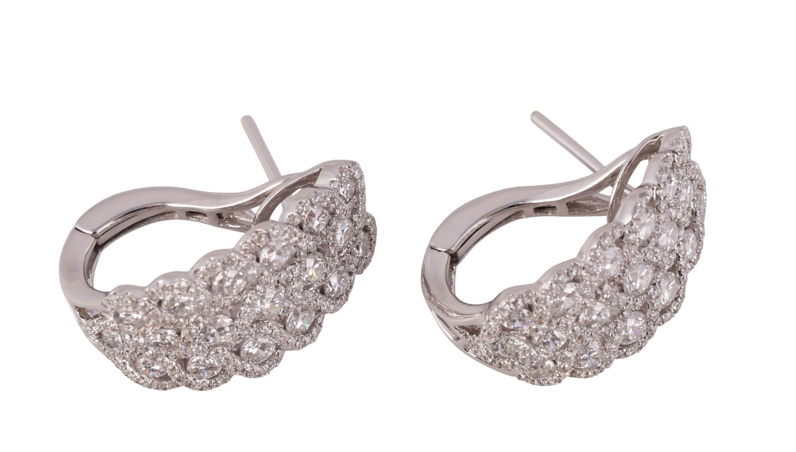 18k White Gold 3 CTTW Natural Diamond Earrings (1 of 7)