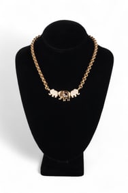 Chopard 18k 2CT TW Happy Diamond Elephant Necklace