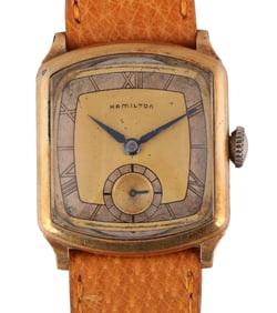 Hamilton Art Deco 14k Gold-Filled 17j Wristwatch