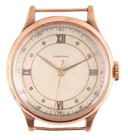 Longines 18k Rose Gold Manual Wind Wristwatch