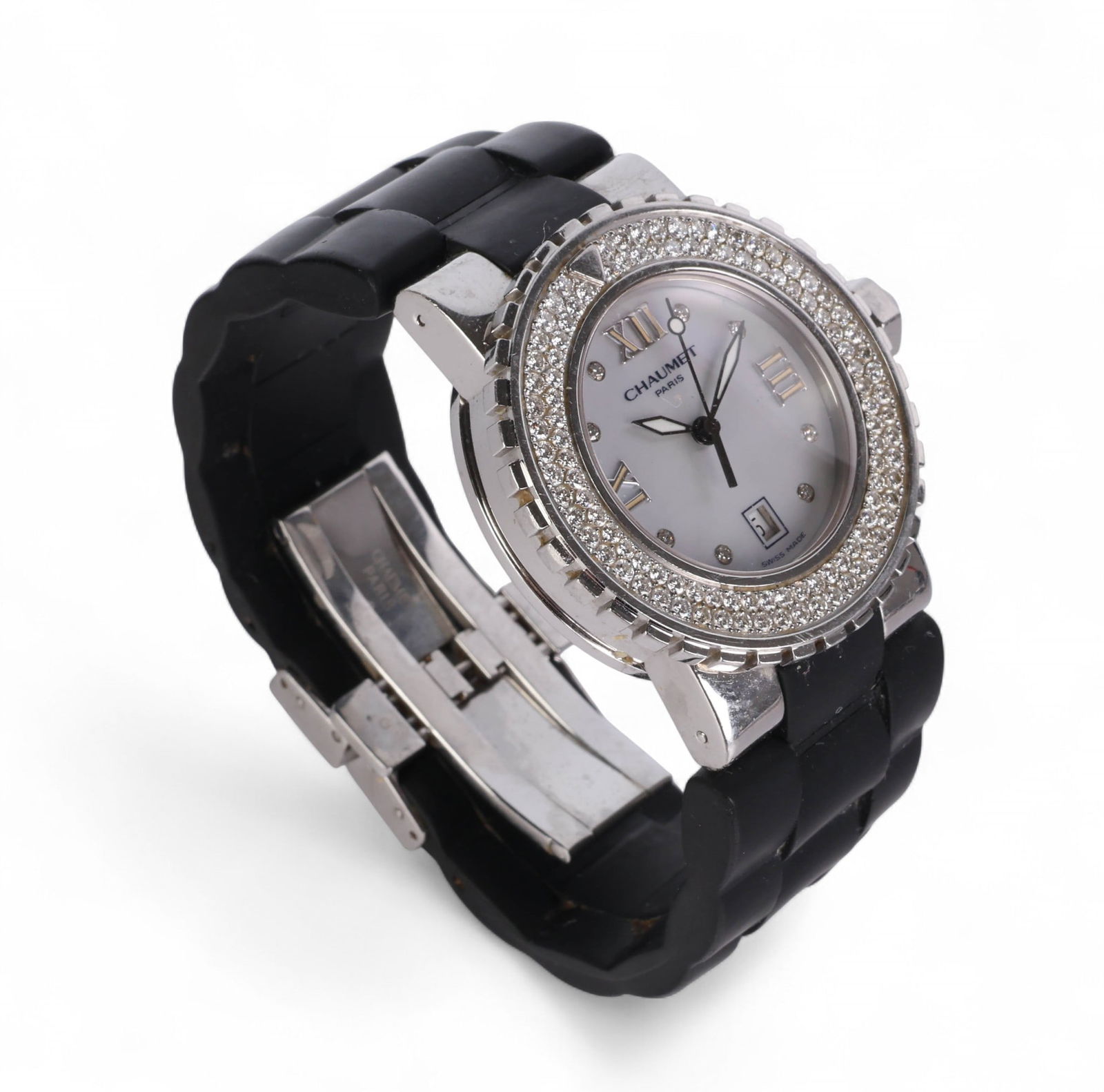Chaumet Diamond Bezel Stainless Class One Watch (1 of 9)