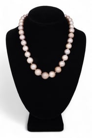 18k 2 CTTW Diamond Gray South Sea Pearl Necklace